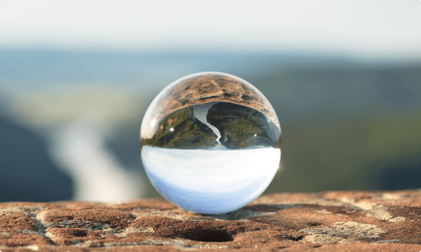 Crystal ball transparent
