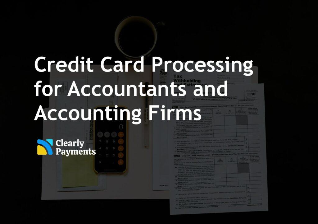 Accountants and accounting firm payment processing
