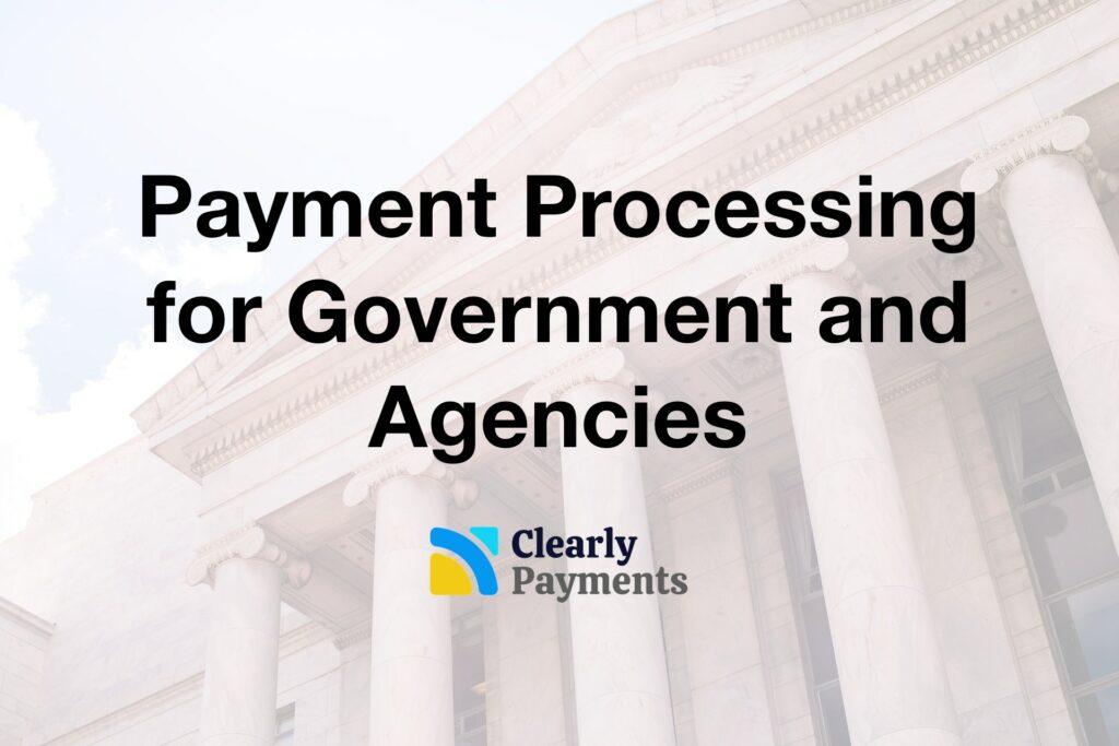 Government payment processing and accepting credit cards
