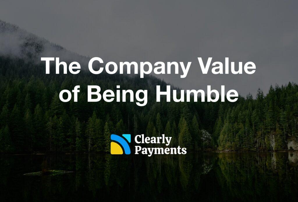 The company value of being humble